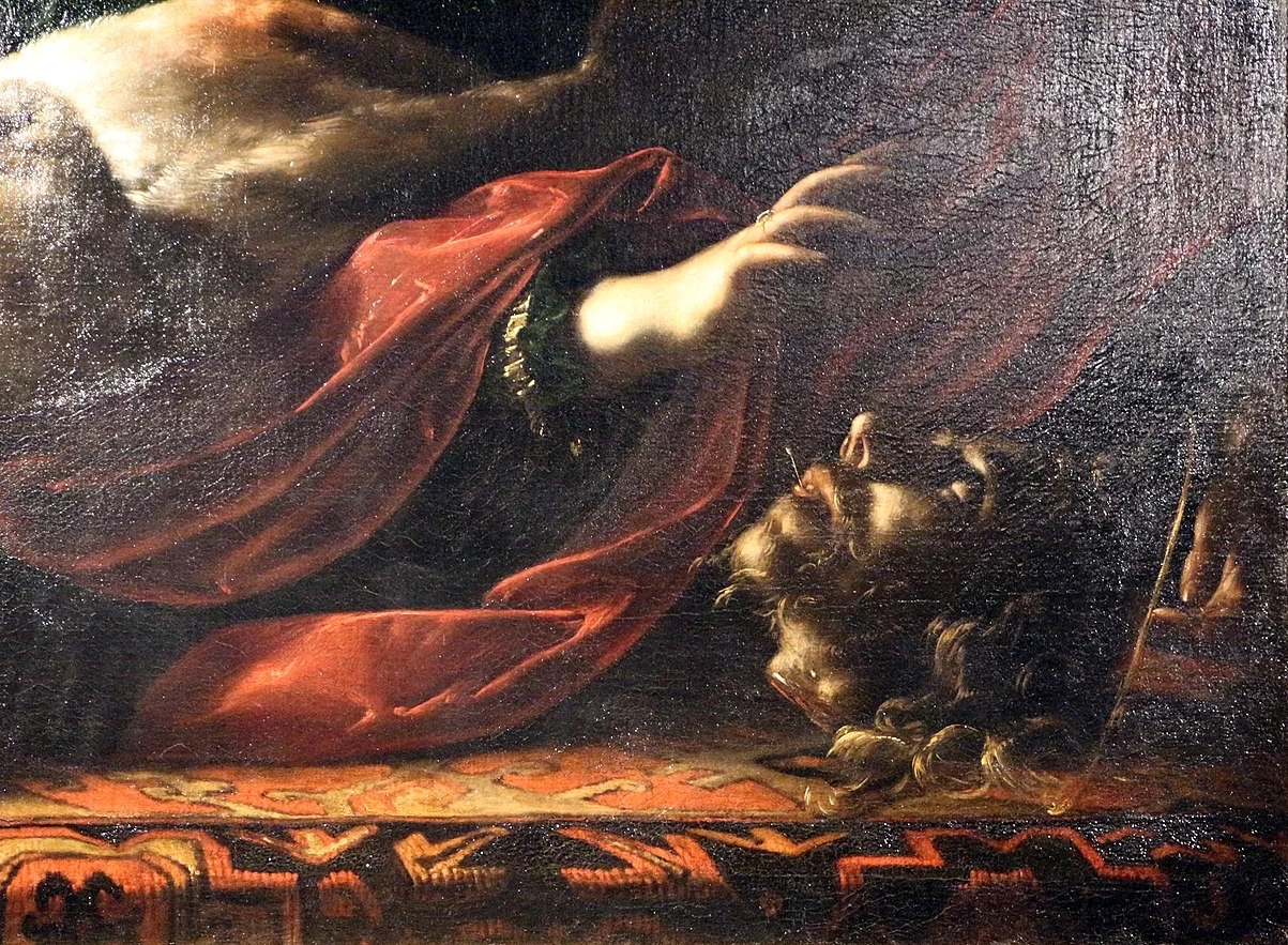 Erodiade con la testa del Battista - Vicenza, palazzo Chiericati, dettaglio